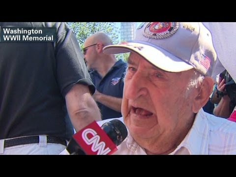 veterans - The memorial is officially closed because of the government shutdown, but barricades don't stop these veterans.