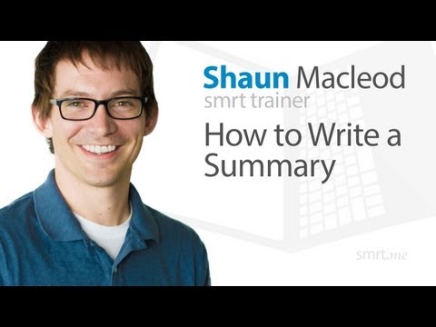 how to write summary