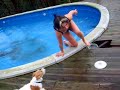 Sam tries a dip mid january,just above freezing!