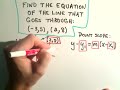 Find the Equation of a Line Using Point-Slope Form Find the Equation of a Line Using Point-Slope Form