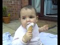 ayla enjoying her ice cream cone