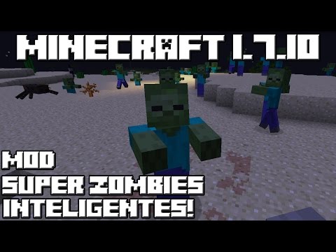 Minecraft 1.7.10 MOD SUPER ZOMBIES INTELIGENTES!