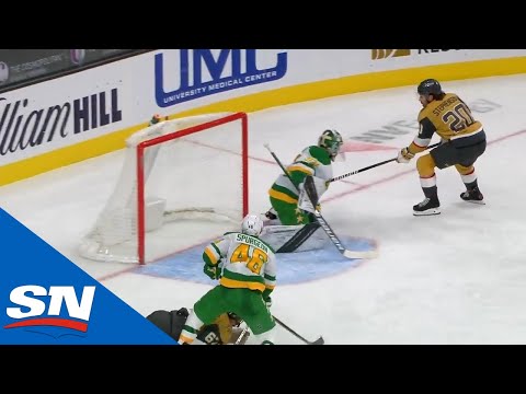 Chandler Stephenson Shows Off Nice Hands Before Roofing Puck Under The Bar