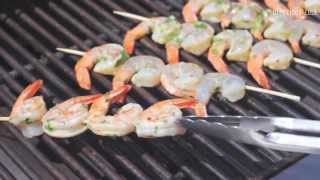 Barbecued prawns