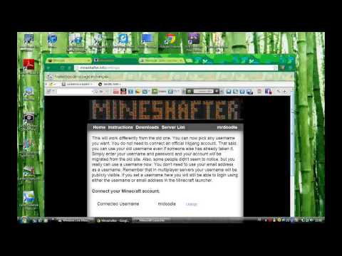 minshafter - pour minectaft.net :https://minecraft.net/ pour minshafter: http://mineshafter.info/ pour le skin:http://minecraftskins.fr/
