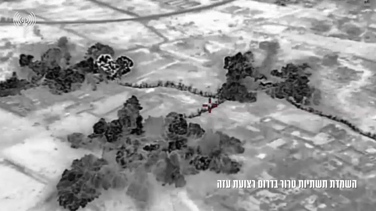 תיעוד מהשמדת תשתיות טרור בדרום רצועת עזה