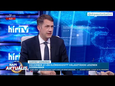 Napi aktuális (Hír TV) - Interjú dr. Pásztor Bálinttal, a VMSZ megbízott elnökével-cover