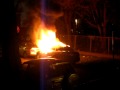 Car burning in Bucktown, Chicago