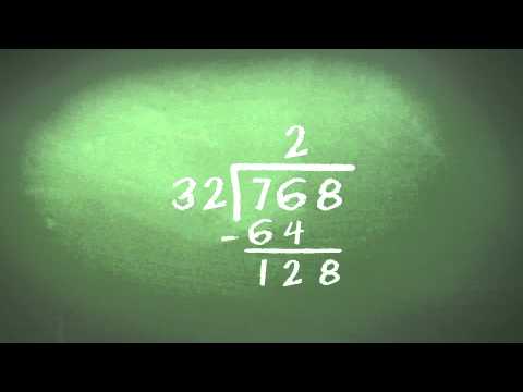 division - A guide of how to divide a three digit number by a two digit number.