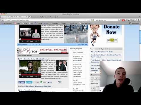 Blaine Moore - Follow the challenge at: http://www.1moremileforsunshine.com Today I ran 5.25 miles on the snowmobile trails, only breaking through ice 3 times and never goi...