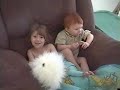 Cheyenne singing with  toy   dog