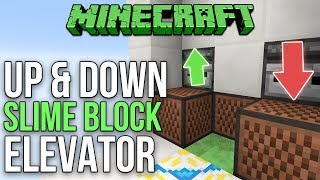 Minecraft 1 12 Simple Slime Block Elevator Up And Down Multi