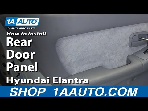 How To Install Remove Rear Door Panel 2001-06 Hyundai Elantra