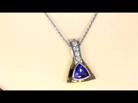 Christopher Michael Designed Trilliant Two Tone Pendant 