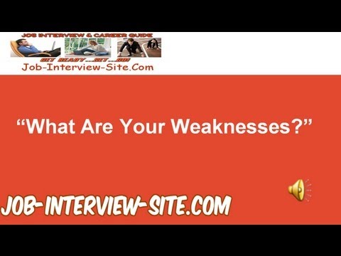 how to define weakness in interview