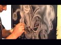 modding - Airbrush Speed Painting Airbrushing PC case mod PART 1