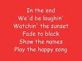 Lyrics If we were a movie Hannah Montana