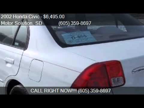 2002 honda civic ex sedan - This 2002 Honda Civic EX sedan is for sale in Sioux Falls, SD 57103 at Motor Solution. Contact Motor Solution at motor-solution.com or http://www.carsforsale...