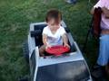 Coral trying to drive a truck