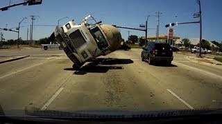 The Exact Moment A Truck Rams Headfirst Into A Car - Terrifying!