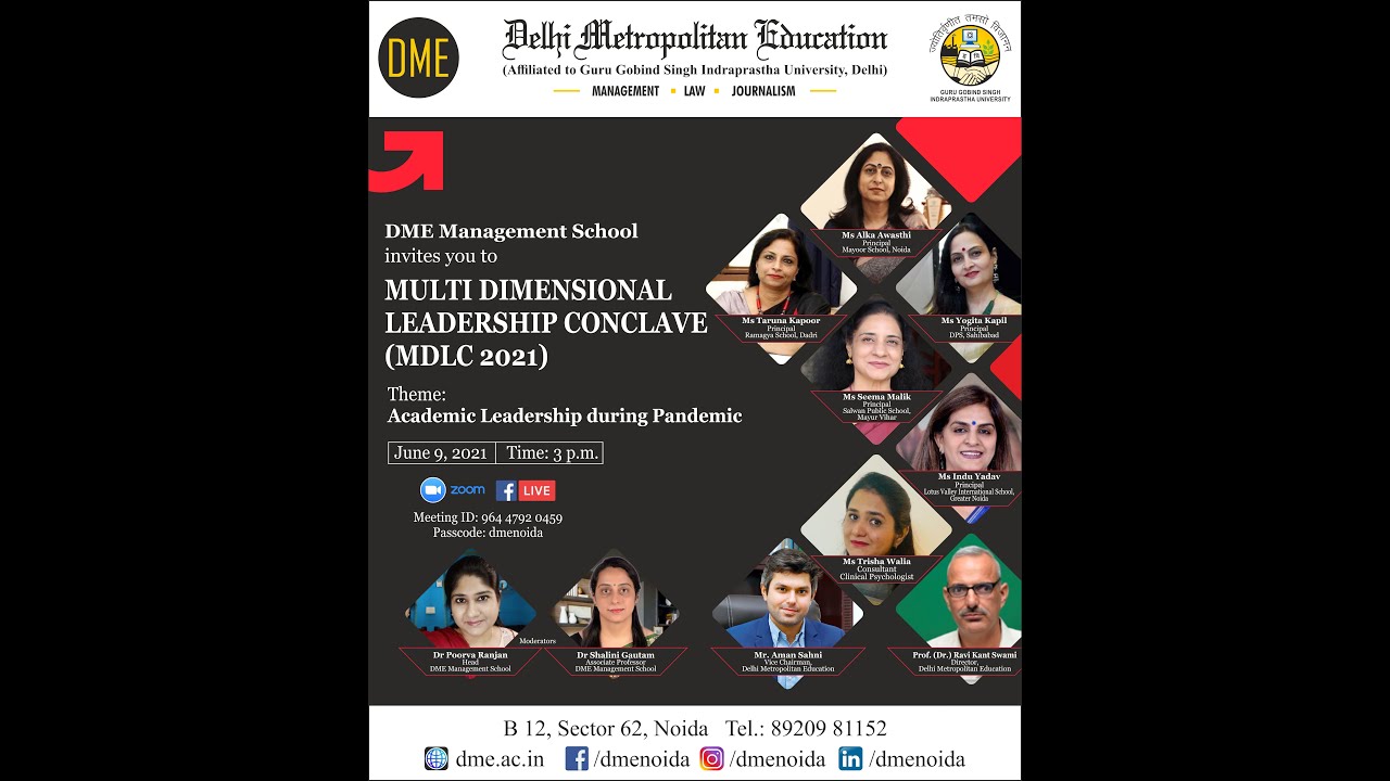 DME Management School organised Multidimensional Leadership Conclave (MDLC 2021)