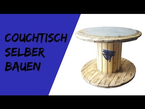 Couchtisch selber bauen aus Kabeltrommel ,,Shabbi Chic