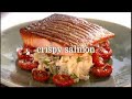 Cripsy Salmon Crushed Potatoes with Fresh Crab Meat