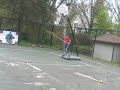 Retard Gets Pelted By Tennis Ball Machine