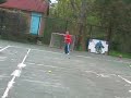 Retard Gets Pelted By Tennis Ball Machine