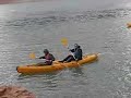 piragüismo en el pantano del Tranco de Beas, en la Sierra de Cazorla, otra actividad más en el viaje de semana santa del 2008