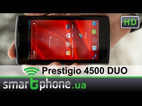 4500 - Видео обзор Android смартфона Prestigio MultiPhone 4500 DUO. Это dual-SIM гаджет с хорошим качеством сборки, симпатичным дизайном, 4,5 дюймовым IPS-дисплеем,...