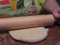 Making pierogi (8) - rolling the dough