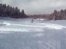 Josh Passchier flowing on the sled