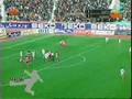 Ali Daei attacking Sheis Rezaei in Match Saipa Perspolis
