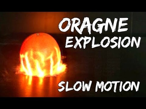 Orange Exploding at 62,000 fps!! - Slow Mo Lab