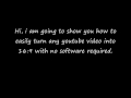 How to turn any youtube video into 16:9 - no software needed