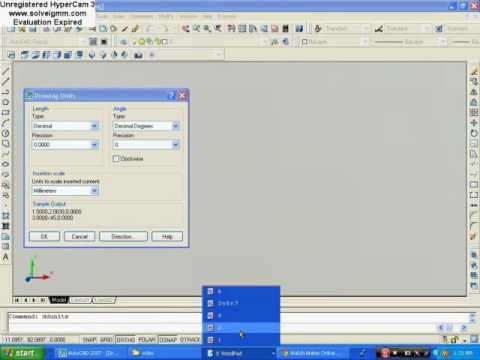 how to change units in autocad