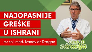 Najopasnije greške u ishrani  – Mr sci. med. Ivanov dr Dragan