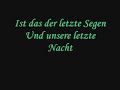 Letra de la cancion Der letzte tag - Tokio Hotel
