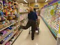 mom dancing in grocery store