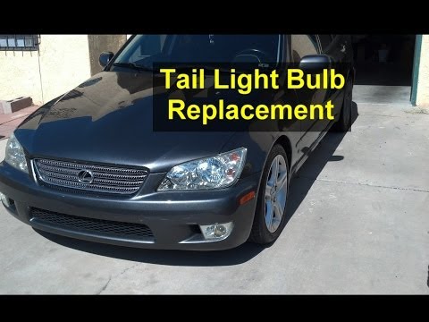 Tail or brake light bulb replacement, tail light assembly removal, Lexus IS 300 – VOTD