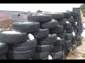 Ecological building with mud and tires