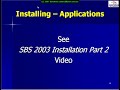 SBS 2003 Installation overview