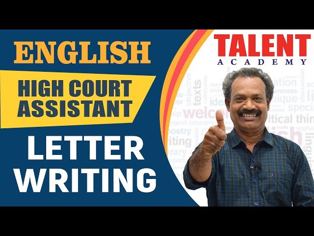 Kerala PSC English Descriptive for High Court Assistant Exam 2018 | Letter Writing | Part 1