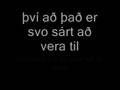 Svo Sárt - Sign (lyrics and english translations)
