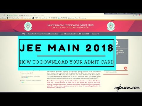 How To Download Your JEE Main 2018 Admit Card