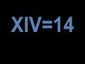 Roman Numerals 1-25 ( 1-XXV ) 