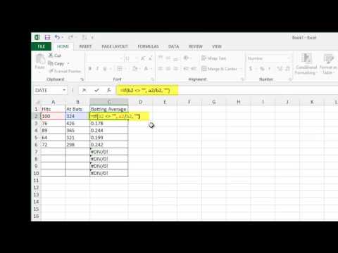 how to get rid of divide by zero error in excel