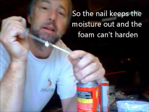 how to unclog spray foam