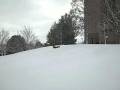 Sledding in the main quad at UWGB